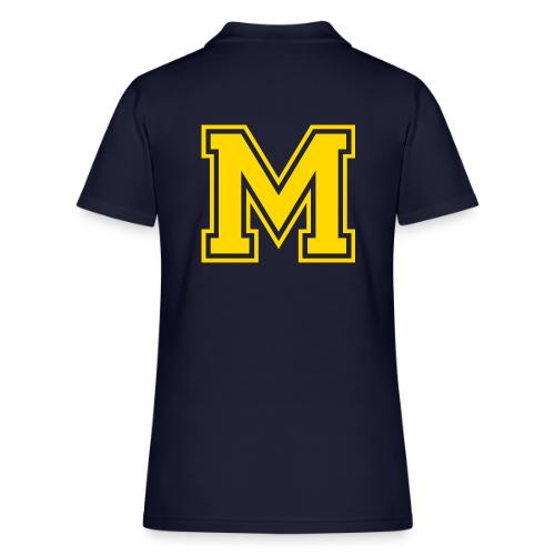 Letter M – Capital Athletic Alphabet Monogram - Women's Pique Polo Shirt