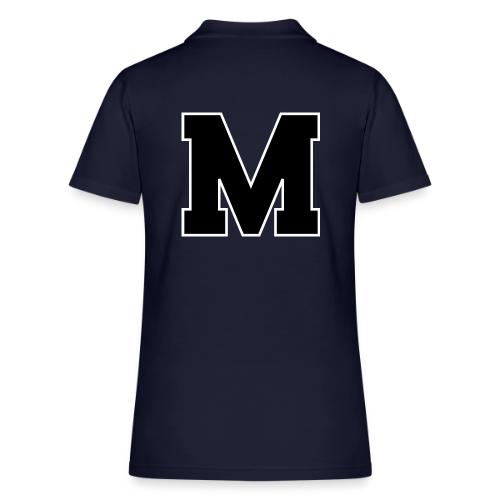 Varsity Letter M Collegiate Alphabet Art - Women's Pique Polo Shirt