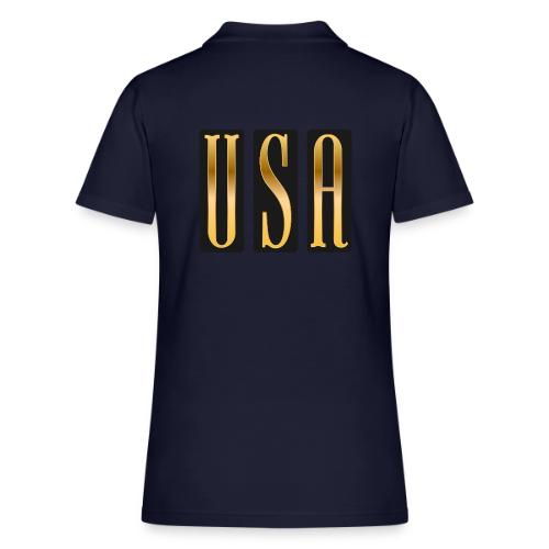 USA Gold Monolith - Women's Pique Polo Shirt