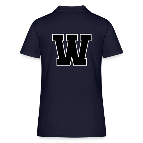 Varsity Letter W Collegiate Font Design - Women's Pique Polo Shirt