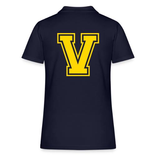 Letter V – Capital Athletic Alphabet Monogram - Women's Pique Polo Shirt