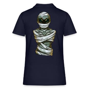 Alien mummy - Women's Pique Polo Shirt - midnight navy - Back