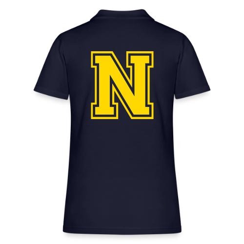 Letter N – Capital Athletic Alphabet Monogram - Women's Pique Polo Shirt