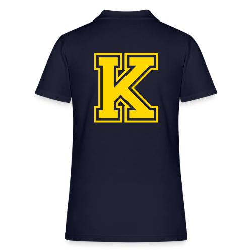 Letter k – Capital Athletic Alphabet Monogram - Women's Pique Polo Shirt