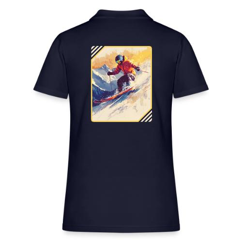 Skiing Through Snow Dreams - Women's Pique Polo Shirt
