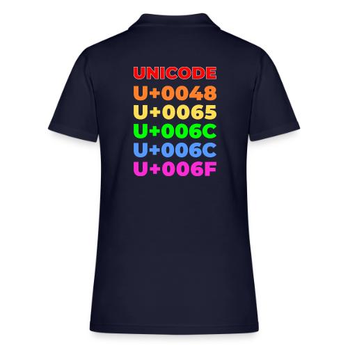 Hello, in unicode - Women's Pique Polo Shirt