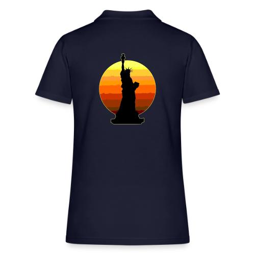 USA: Golden Horizon Liberty - Women's Pique Polo Shirt