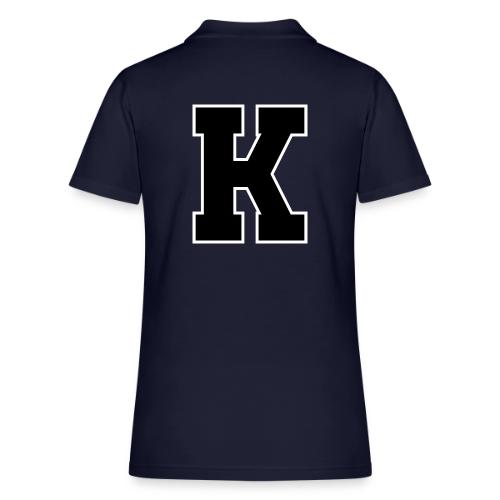 Varsity Letter K Collegiate Font Design - Women's Pique Polo Shirt