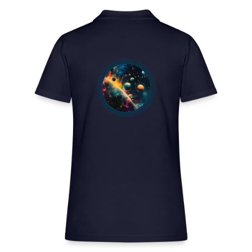 Painted Planetscape - Women's Pique Polo Shirt