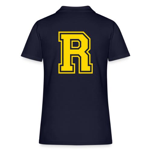 Letter R – Capital Athletic Alphabet Monogram - Women's Pique Polo Shirt