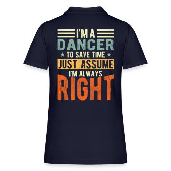 Dancer - Women's Pique Polo Shirt - midnight navy - Back