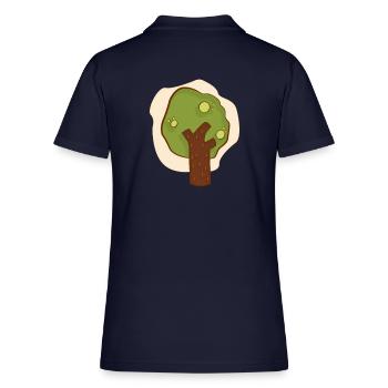 Tree - Women's Pique Polo Shirt - midnight navy - Back