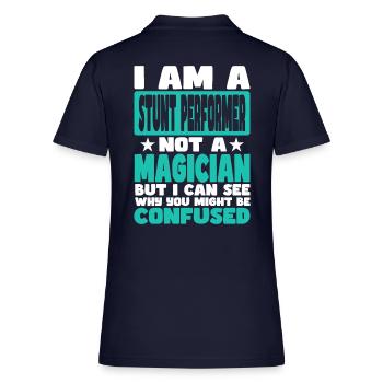 Stunt Performer - Women's Pique Polo Shirt - midnight navy - Back