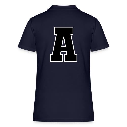 Varsity Letter A Athletic Monogram Design - Women's Pique Polo Shirt