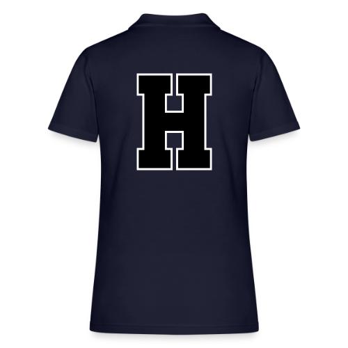 Varsity Letter H Athletic Font Design - Women's Pique Polo Shirt
