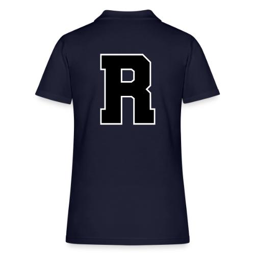 Varsity Letter R Athletic Monogram - Women's Pique Polo Shirt