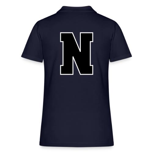 Varsity Letter N Athletic Font Graphic - Women's Pique Polo Shirt