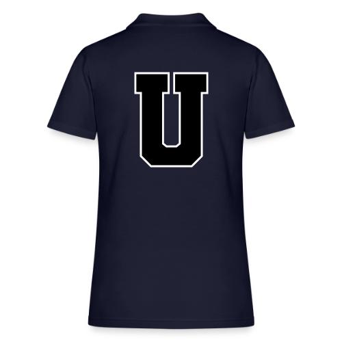 Varsity Letter U Collegiate Monogram - Women's Pique Polo Shirt
