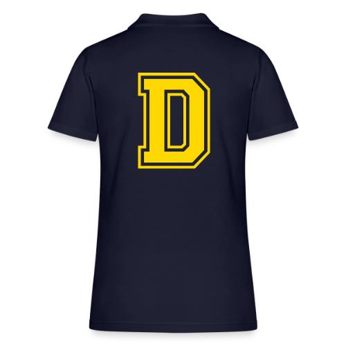 Letter D – Capital Athletic Alphabet Monogram - Women's Pique Polo Shirt