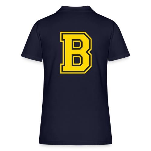 Letter B – Capital Athletic Alphabet Monogram - Women's Pique Polo Shirt