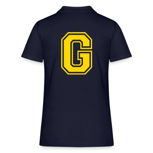 Letter G – Capital Athletic Alphabet Monogram - Women's Pique Polo Shirt