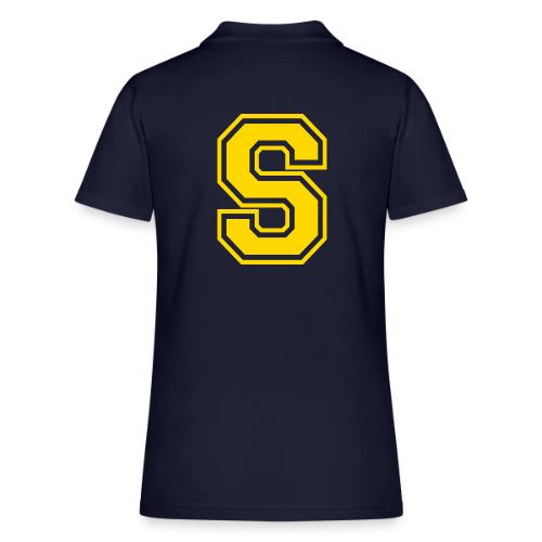Letter S – Capital Athletic Alphabet Monogram - Women's Pique Polo Shirt