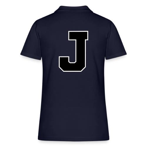 Varsity Letter J Athletic Alphabet Graphic - Women's Pique Polo Shirt