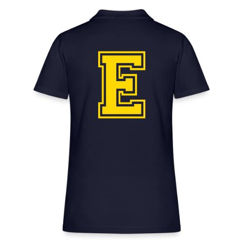 Letter E – Capital Athletic Alphabet Monogram - Women's Pique Polo Shirt