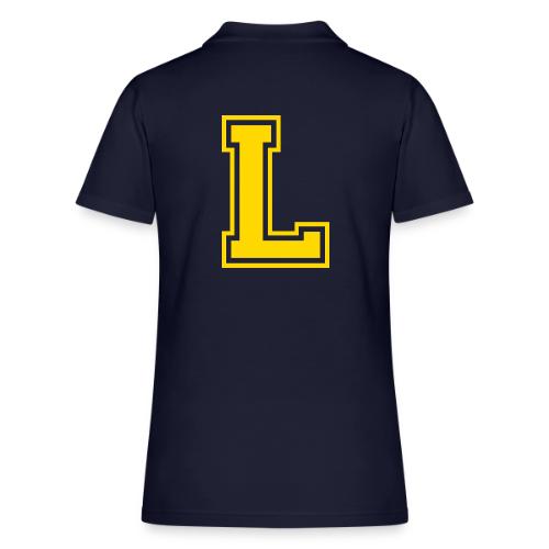 Letter L – Capital Athletic Alphabet Monogram - Women's Pique Polo Shirt