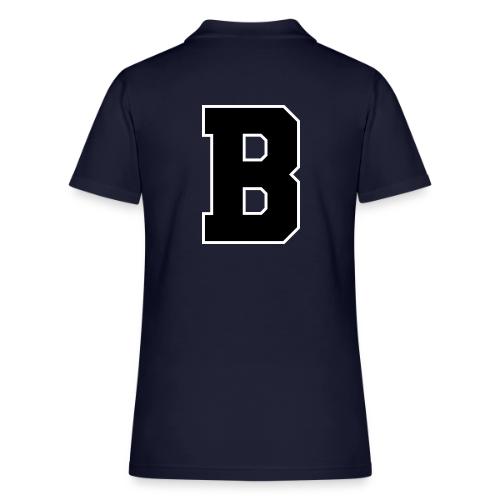Varsity Letter B Athletic Alphabet Graphic - Women's Pique Polo Shirt