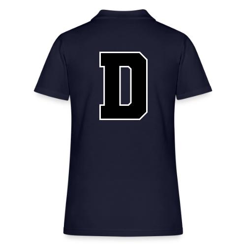 Varsity Letter D Athletic Alphabet Design - Women's Pique Polo Shirt