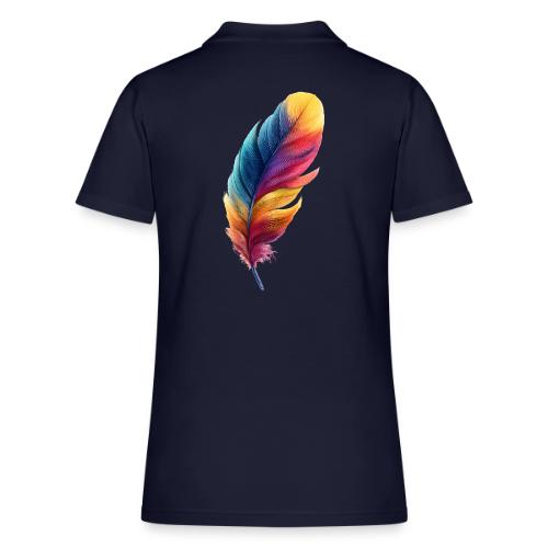 Rainbow Flight Feather - Women's Pique Polo Shirt