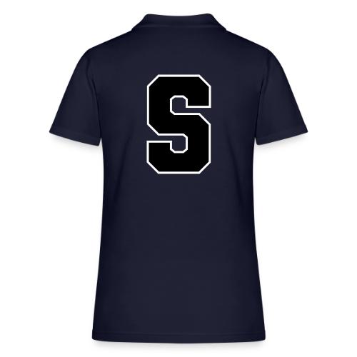 Varsity Letter S Collegiate Alphabet Art - Women's Pique Polo Shirt