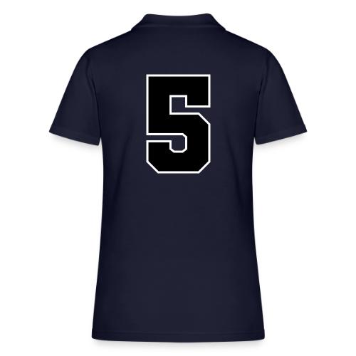 Varsity Number 5 Athletic Design - Women's Pique Polo Shirt