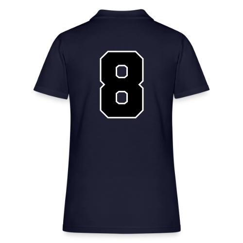 Varsity Number 8 College Style - Women's Pique Polo Shirt