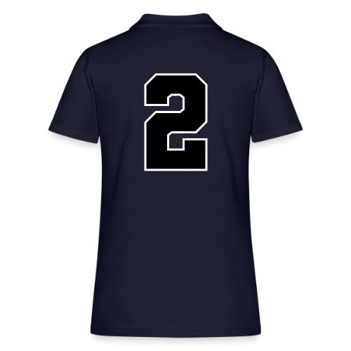 Varsity Number 2 Sports Design - Women's Pique Polo Shirt