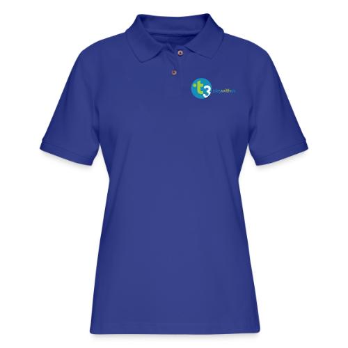 Play With Us (Tri-Color Logo) - Women's Pique Polo Shirt