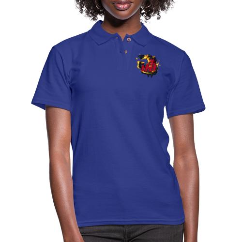 BAB Logo on FIRE! - Women's Pique Polo Shirt