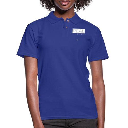 Real in white - Women's Pique Polo Shirt