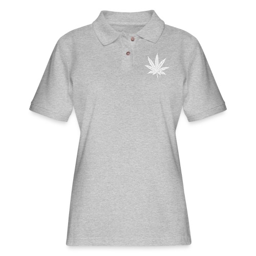 Cannabis Leaf - Women's Pique Polo Shirt