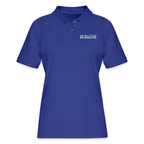 Uplifting Athletes White Logo - Women's Pique Polo Shirt