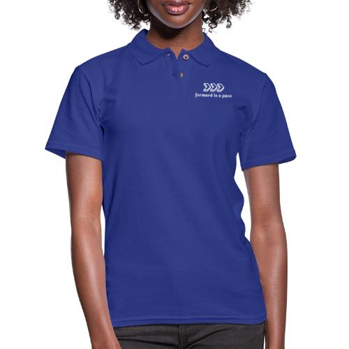Forward is a Pace - White - Women's Pique Polo Shirt