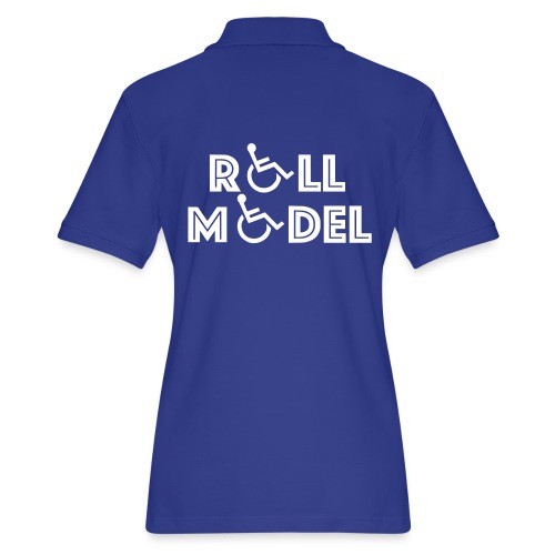 Every wheelchair users is a Roll Model - Women's Pique Polo Shirt