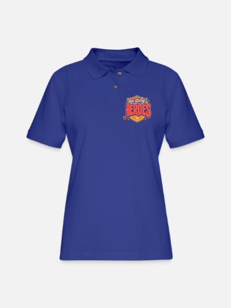 Heroes on duty - Women's Pique Polo Shirt - royal blue - Front