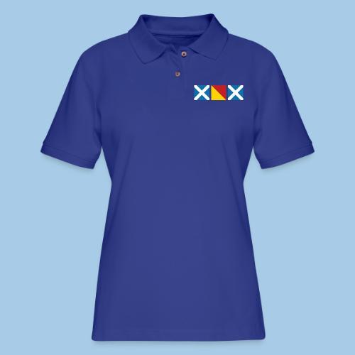 MOM - Nautical flags - Women's Pique Polo Shirt