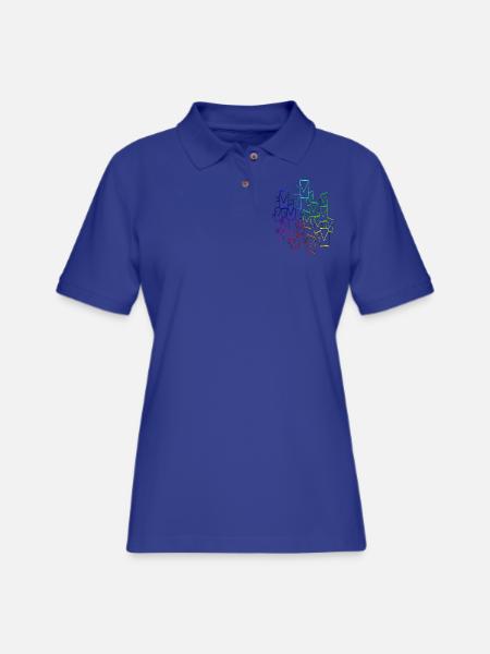Light messages - Women's Pique Polo Shirt - royal blue - Front