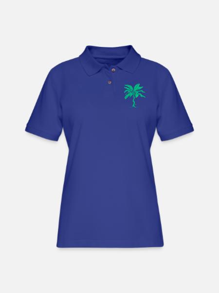 Tree - Women's Pique Polo Shirt - royal blue - Front
