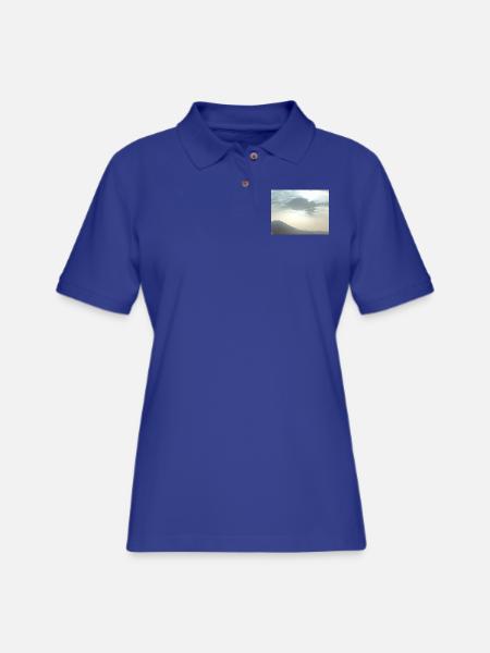 weather - Women's Pique Polo Shirt - royal blue - Front