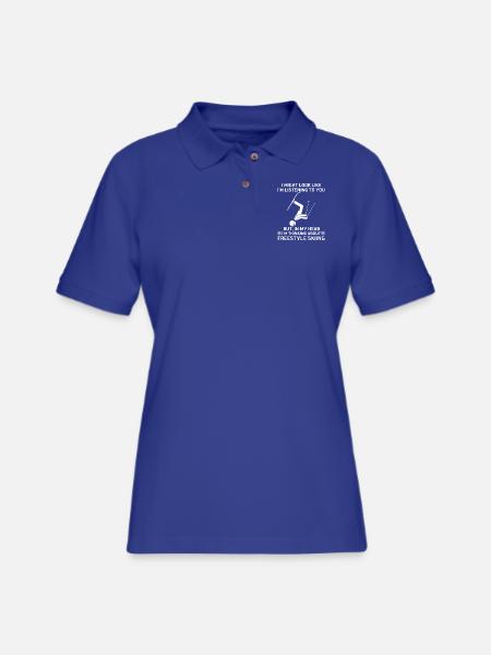 In My Head Freestyle Ski - Women's Pique Polo Shirt - royal blue - Front