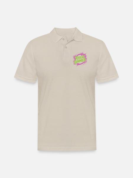 Toxic Gamer - Men's Pique Polo Shirt - Sand
